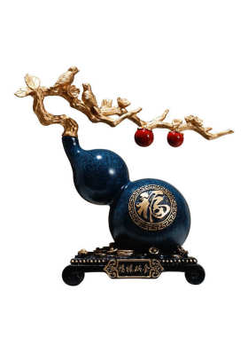 葫芦中式摆件新居玄关装饰品禅意中国风客厅家居礼品酒柜电视柜新