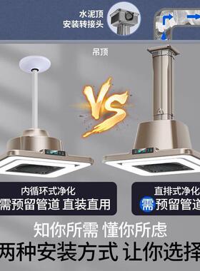 棋牌室麻将机吸烟灯空气净化器室内茶楼馆抽烟麻将馆排烟麻将桌