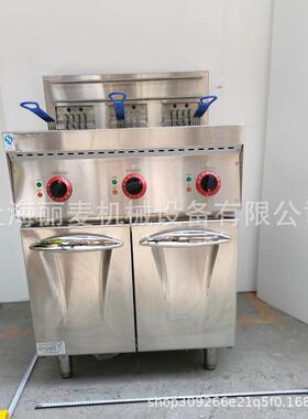 上海工厂供应立式三缸三筛电炸炉42L容量18KW功率380V油炸锅