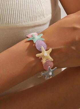 Holiday starfish sweet bracelet casual accessories女甜美手炼