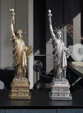 大式号自由女神摆件客厅餐面艺厅美装饰LIW人物雕塑桌树脂雕像术