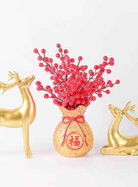 麦穗福袋钱袋 树脂摆件居家发财寓意存钱袋平安招财开业大麦礼物