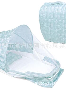 多功能新生儿分隔床便携式全包围折叠床带蚊帐音乐灯光床中床