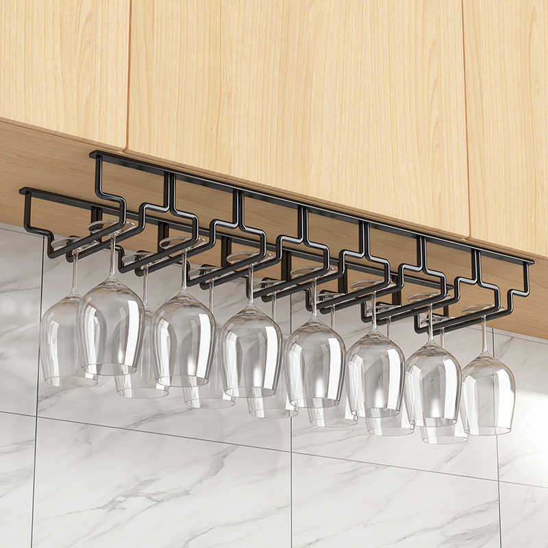 黑色304不锈钢高脚红酒杯架子红酒杯架倒挂酒杯架家用悬挂,淘宝优惠券,粉丝福利购,淘宝优惠卷