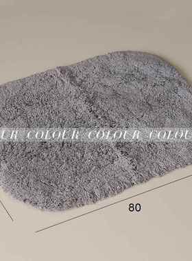 地垫脚垫加厚浴室卫生间酒店样板房民宿长毛白色地毯地巾毛巾垫