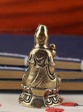 2026黄铜送子观音摆件寺庙家居佛堂供奉铜器纯铜南海观音菩萨地摊