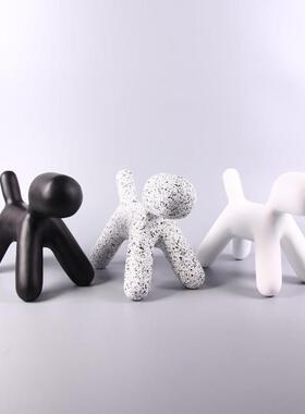 现代简约白色几何树脂抽象结模型房、售楼处、书房、客厅软装饰摆