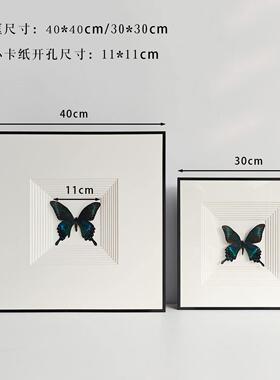 铝合金立体卡纸蝴蝶标本框中空2cm昆虫干燥花立体中空相框画框