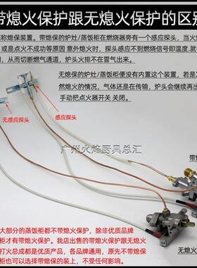 燃气蒸气机米饭车蒸锅蒸箱配件燃烧器点火器开关熄火保护装置总成