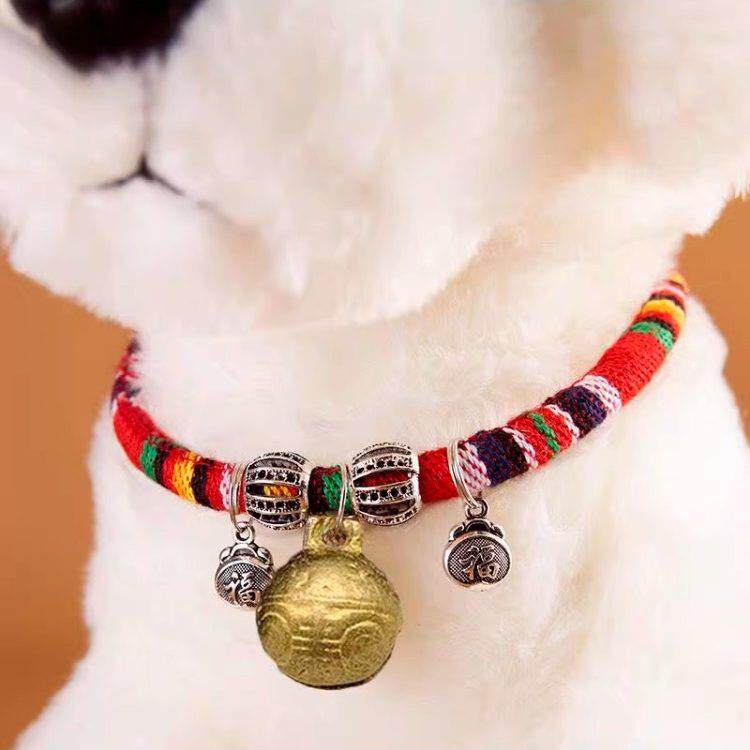 Dog Bell Collar Small Dog Puppy Necklace Cat Jewelry Collar Pet Collar Teddy Dog Collar Accessories