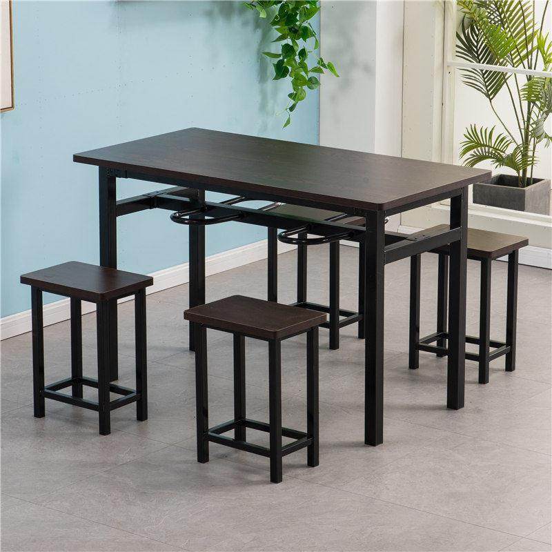 食堂餐桌椅长方形4人6人员工餐桌挂凳快餐小吃饭店分体组合经济型,淘宝优惠券,粉丝福利购,淘宝优惠卷