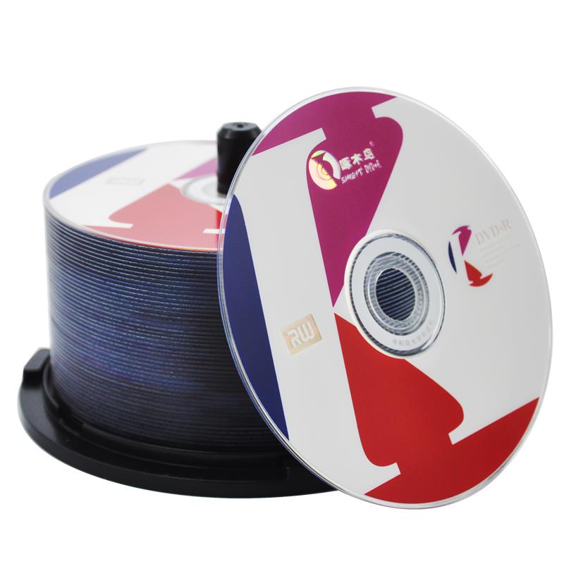 包邮啄木鸟光盘 K系列DVD-R+R光盘空白刻录盘50片桶装dvd r光盘-图2