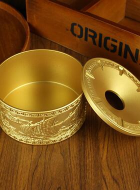 黄铜防风烟灰缸漏斗防烟灰办公室客厅桌面摆件一帆风顺纯铜烟灰缸