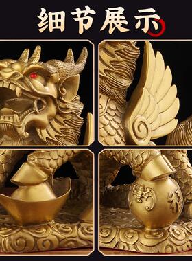 纯黄铜摆财富元摆宝麒麟黄铜件铜家J0208居开业铜麒麟件一对厂全
