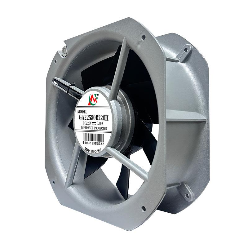 22.5CM/cm 22580 axial flow fan AC220V metal iron leaf high temperature resistant chassis cabinet cooling fan