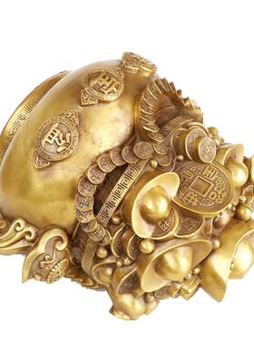 杨铜记铜器铜宝厅摆件盆0117客聚宝盆摆聚件金钱元宝聚宝盆