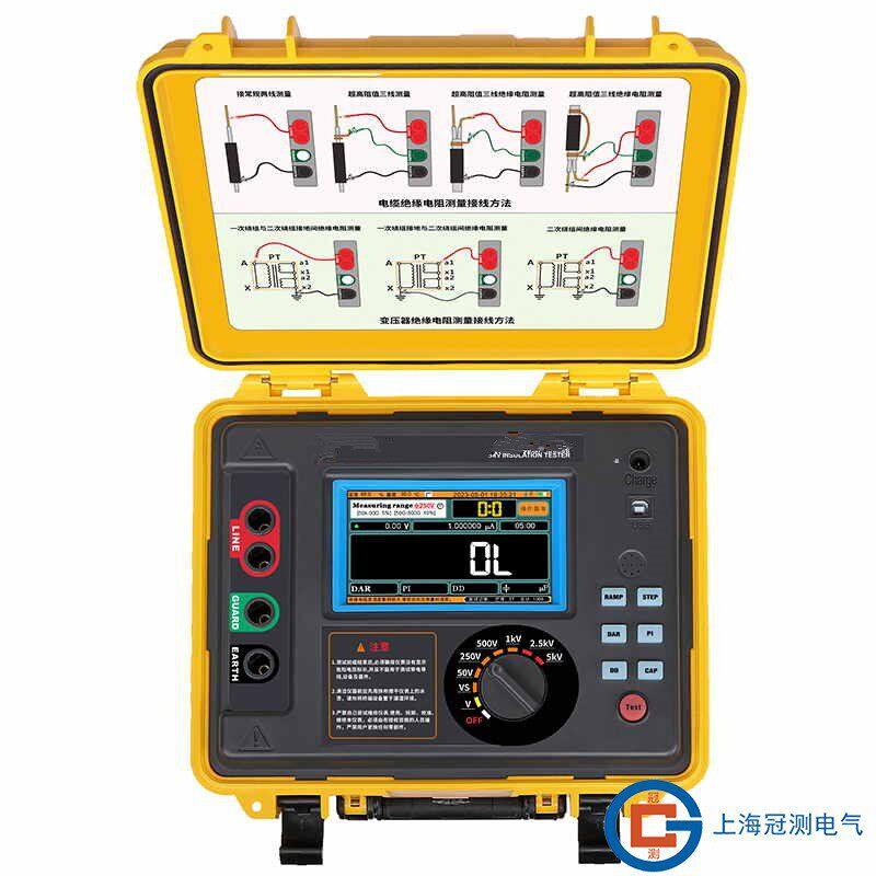 智能绝缘电GC3127A/阻测试仪5V10VKV15K数字压K兆欧表放蓝电介指