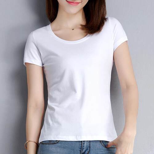 正品美容院y工作服短袖制logo团女纯棉T恤印字di文化衫队定白工衣 - 图2