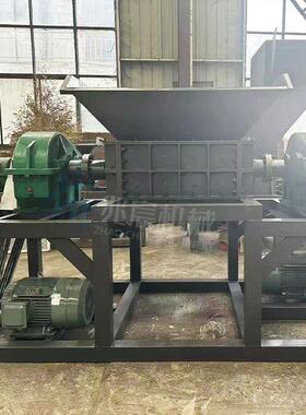 大型工业金属彩钢瓦油漆桶双轴撕碎机动物骨头皮革木托盘粉碎机