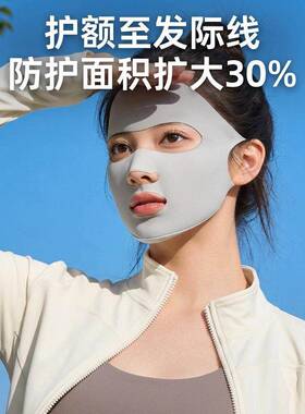 全脸口罩女防晒防紫外线高颜值2026新款冰丝面罩医美术后防晒口罩