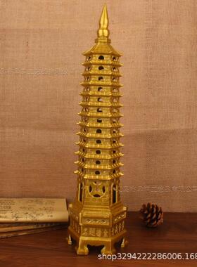 黄铜十三层文昌塔摆件办公室客厅书房书桌客厅装饰工艺品摆件地摊