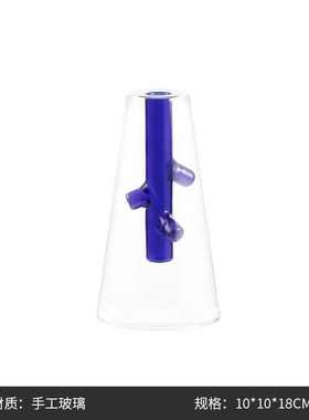 花瓶玻璃样板间摆件风创意彩色设计师餐厅多枝ins 酒柜北欧装饰品