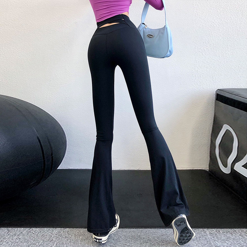 Spring and Autumn Micro La Yoga Pants Women's Thin High Wais - 图0