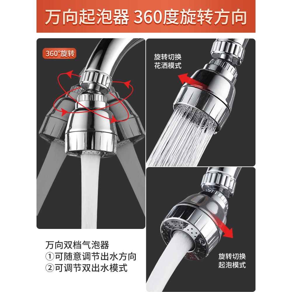 水龙头防溅头起泡器过滤嘴网出水嘴发泡节水厨房面盆龙头内芯配件 - 图3