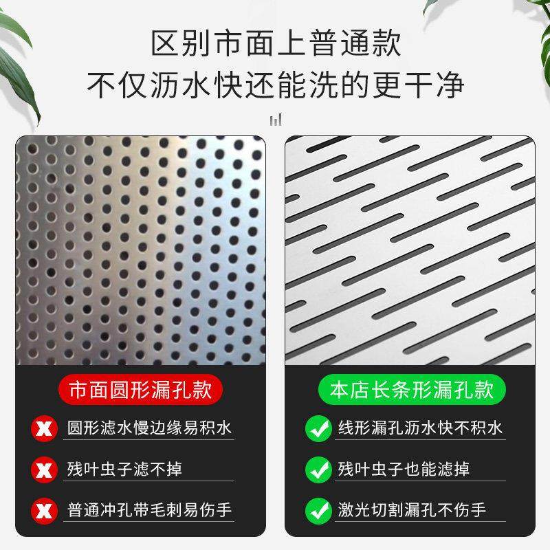 盆中盆沥水篮不锈钢长方形洗菜盆商用滤水方盆漏盆漏筐方篮子网篮,淘宝优惠券,粉丝福利购,淘宝优惠卷