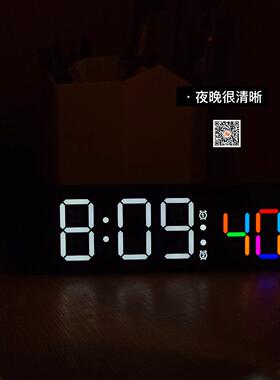 新款桌面电子钟多功能计时器带秒静音床头闹钟装电池夜光小闹钟