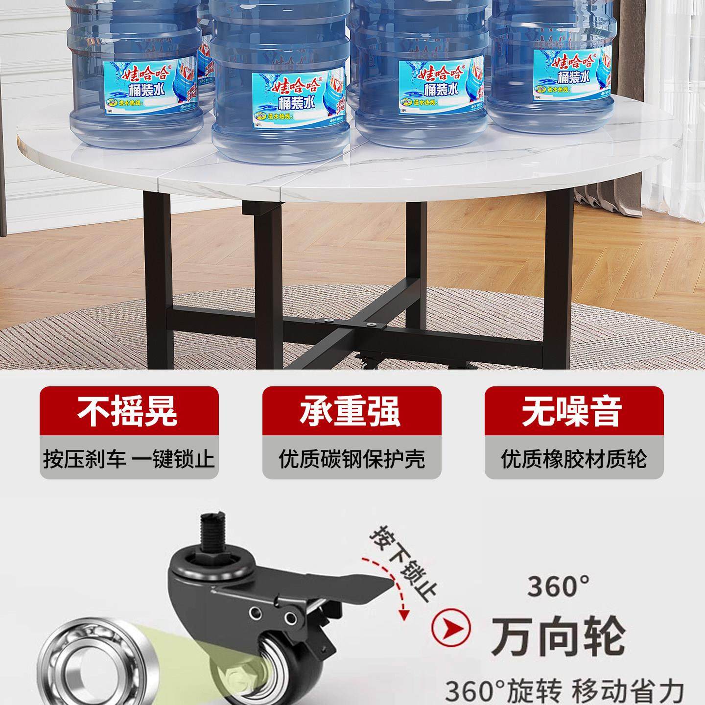 折叠餐桌家用吃饭简易可移动小圆桌小户型出租房饭桌2025新款桌子,淘宝优惠券,粉丝福利购,淘宝优惠卷