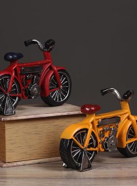 新款直销复古自行车模型摆件家居橱窗装饰桌面摆设餐厅酒柜咖啡厅