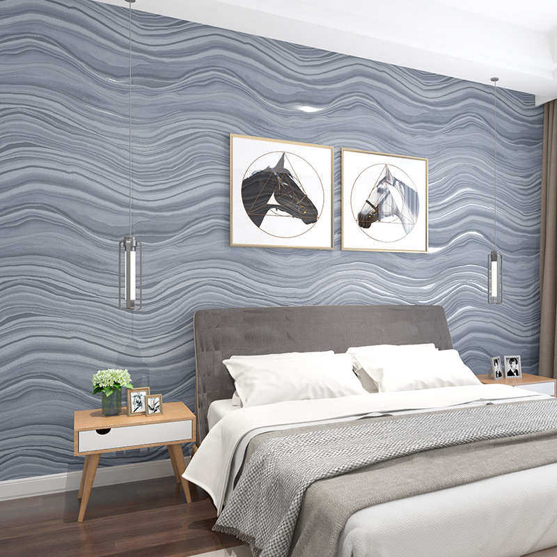 现代简约波浪纹客厅卧室电视背景墙墙纸曲线鹿皮绒壁纸,淘宝优惠券,粉丝福利购,淘宝优惠卷