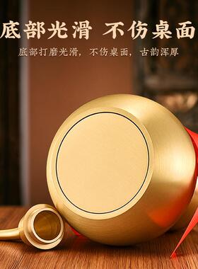 铜葫芦开盖空心装朱砂开口家用客厅玄关新中式摆件门对门挂饰装饰