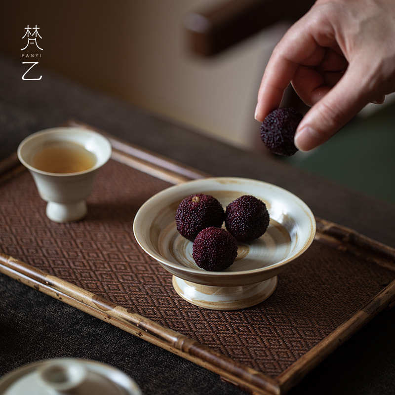 Fan Yi Rijiri Fine Ceramic Powder Inspiring Gaozu Dry Brewing Pot Pot Harvest Fruit Snacks Fruit Snacks Kung Fu Tea Set Accessories