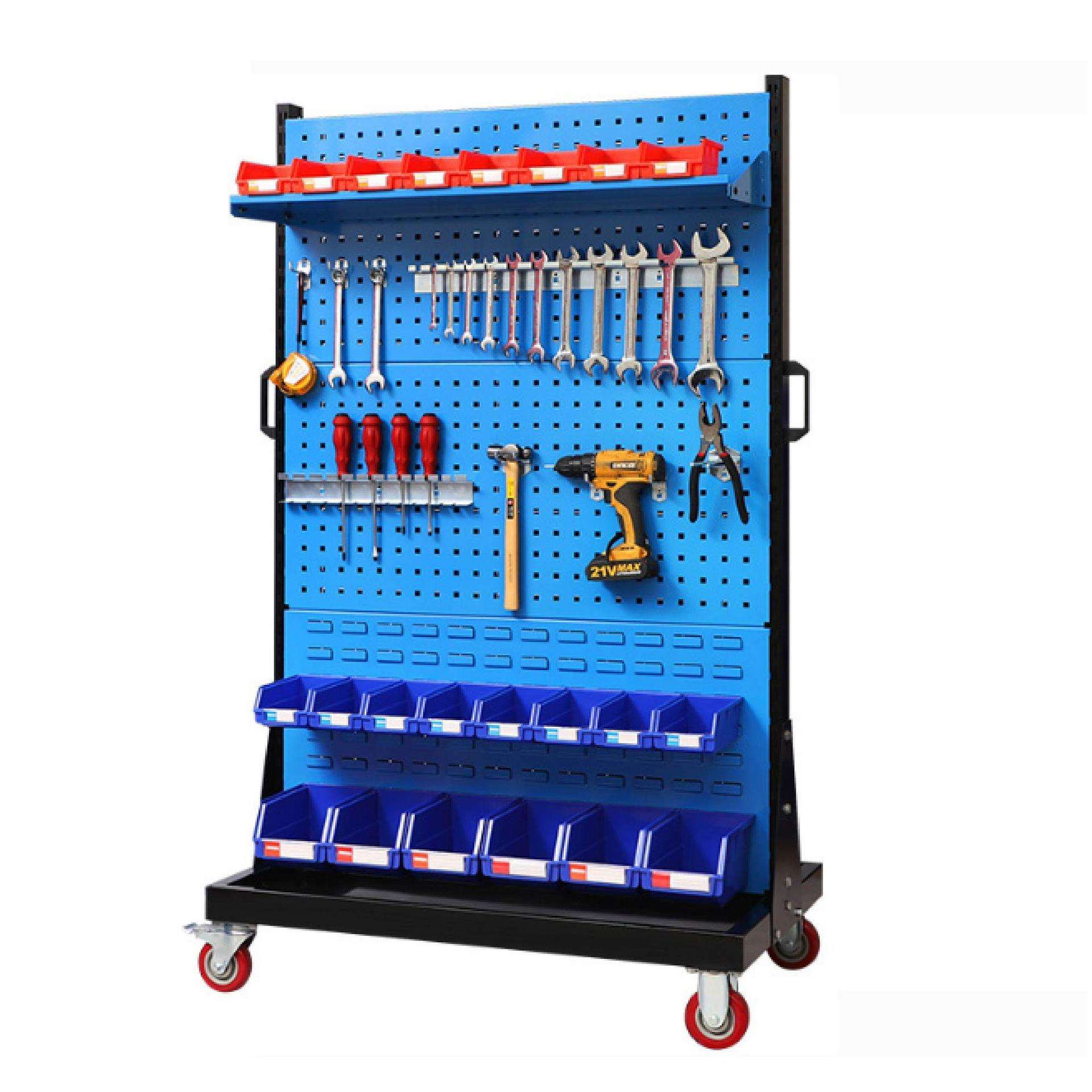 Hardware tool rack material rack cart combination wall movable hole plate finishing hook display hole plate