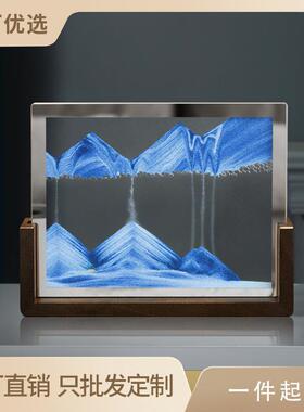 流沙画摆件家居客厅酒柜工艺品办公室装饰品中式摆件创意沙漏