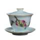 Yingqing Fushou covered bowl ceramic ຕ້ານການ scalding Sancai ຊາບ້ານເຮືອນ enamel ຫນາຂະຫນາດກາງສີ Kung Fu ຊຸດຊາ