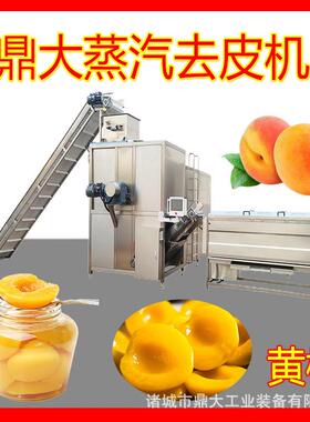 黄桃蒸汽去皮机罐头加工剥皮机速冻黄桃瓣加工设备鼎大工业