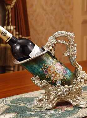 欧式大号花瓶水果盘纸巾盒烟灰缸复古家居套装树脂摆件创意装饰品