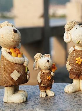 欧式生肖创意客厅家居饰品家装装饰品家里电视柜摆件三羊开泰