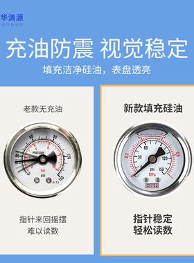 水压表家用厨房净水器纯水机水压测试检测自来水4分2分水管压力表