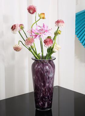 复古简约高级感花瓶水培插花器多手工吹制玻璃花瓶桌面软装饰品