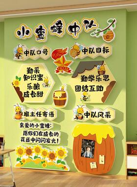 手可摘星辰中队角布置墙贴新学期教室装饰班级文化墙黑板报少先队