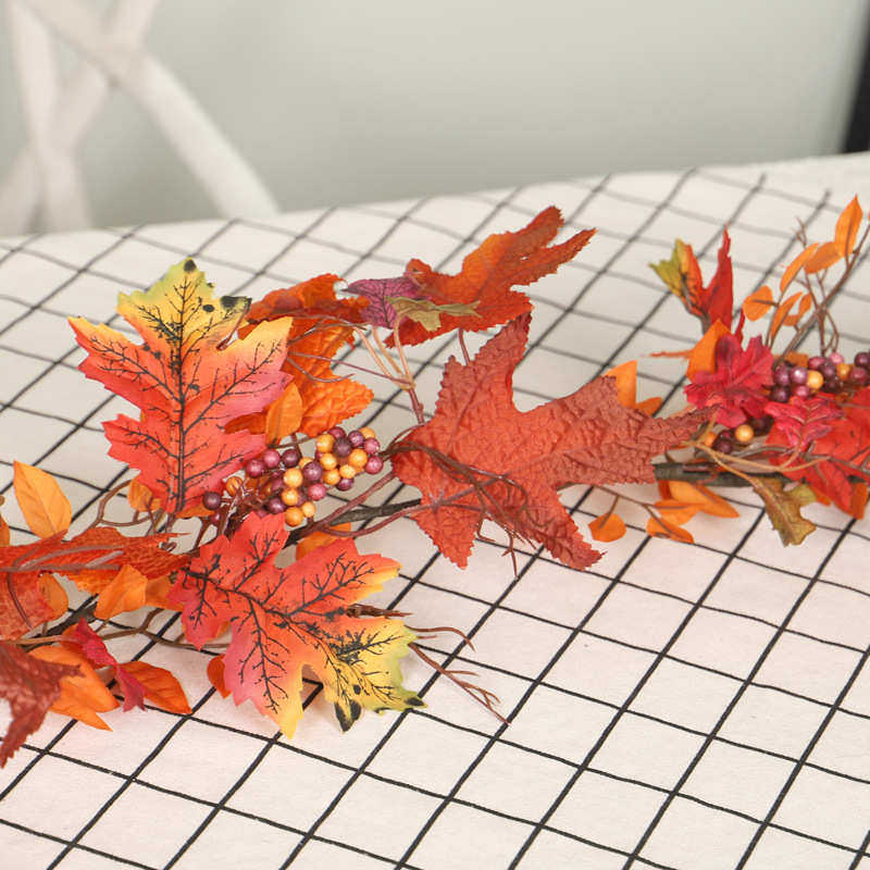 2020新款枫叶树根藤条 仿真叶子果串门挂窗挂装饰 感恩节装饰批发,淘宝优惠券,粉丝福利购,淘宝优惠卷