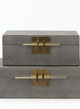 收纳盒装饰品客厅样板间玄关盒子中式现代摆件首饰书房简约装饰新