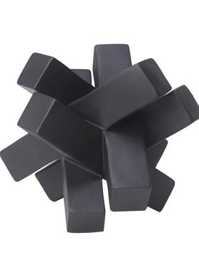 新中式红色金色几何树脂摆件售楼处大厅电视柜茶几软装设计摆设品