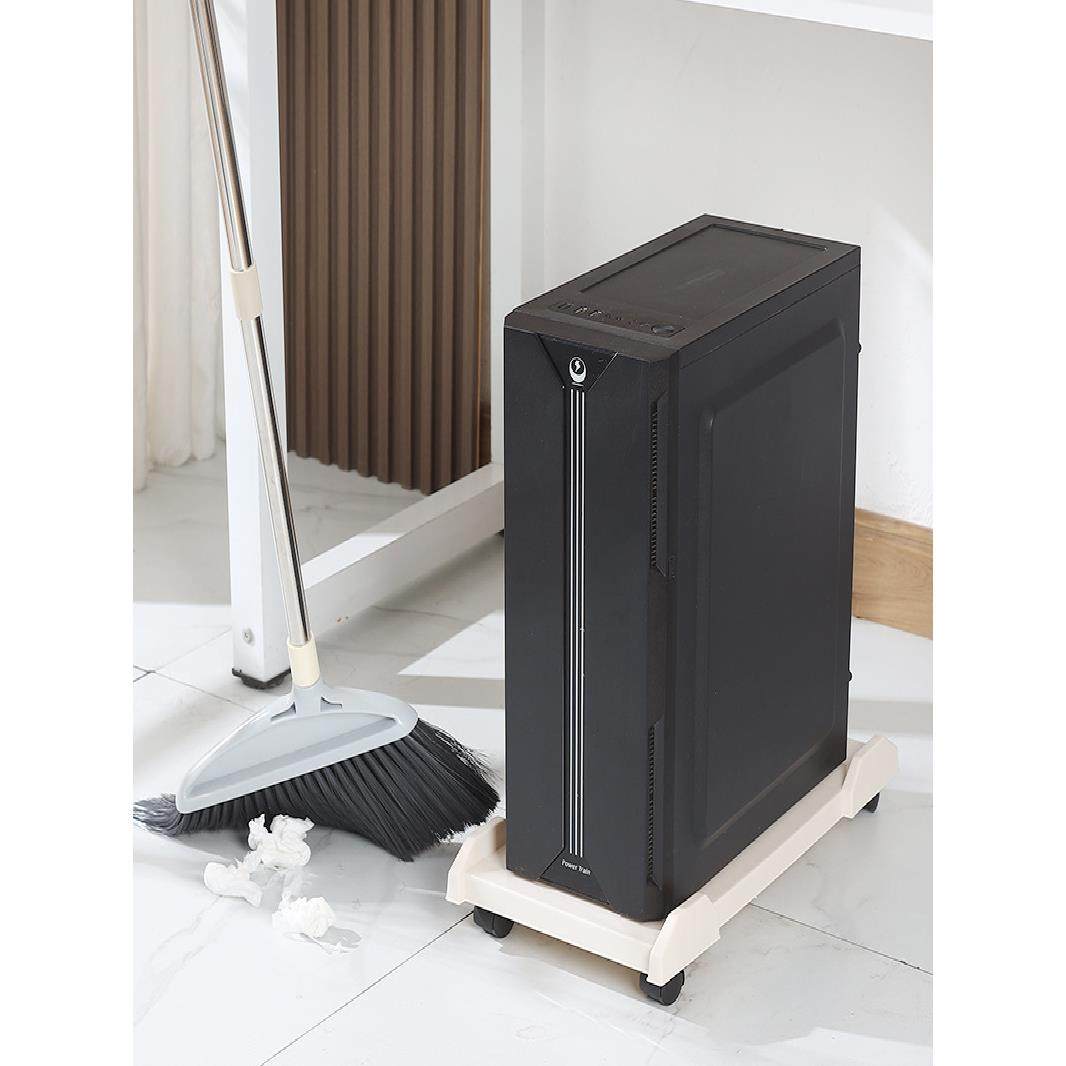 Desktop computer host bracket bracket removable chassis base with pulley storage rack home office tray