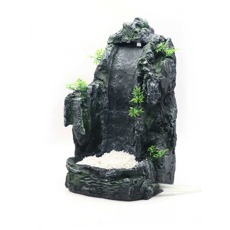 套餐鱼缸山景龙石假山 山景青大型仿瀑布缸草造景流沙水族创意diy,淘宝优惠券,粉丝福利购,淘宝优惠卷