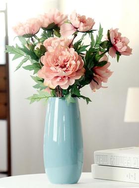 大号白色陶瓷花瓶水养鲜花客厅餐桌插花摆件现代简约装饰品小清新